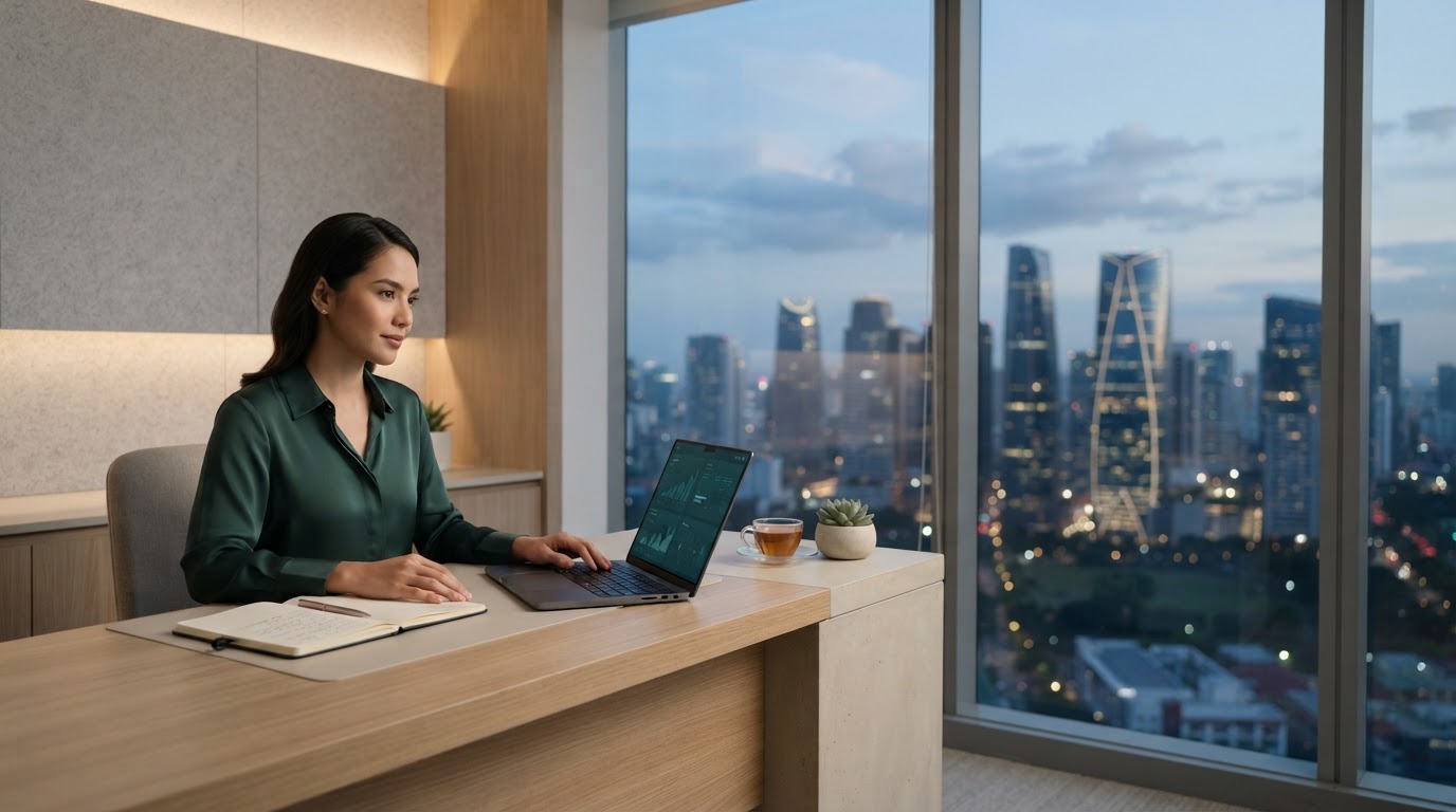 GLOBE platform interface displaying market analysis over a city skyline